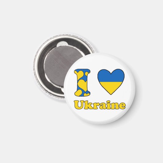 Aimant J'aime l'Ukraine (Recto/Verso)