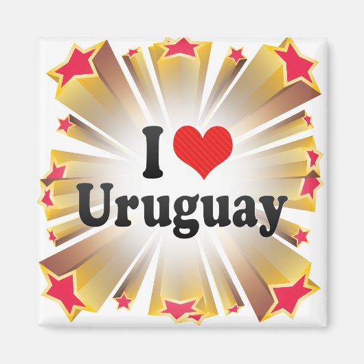 Aimant J'aime l'Uruguay (Devant)