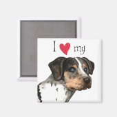 Aimant J'aime ma Catahoula (Recto/Verso)