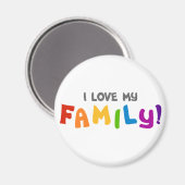 Aimant J'aime ma famille (Recto/Verso)