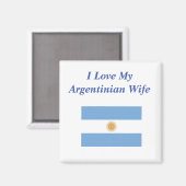 Aimant J'aime ma femme argentine (Recto/Verso)