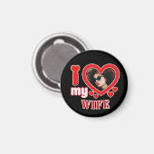 Aimant J'Aime Ma Femme Personnalisée (Recto/Verso)