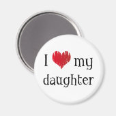 Aimant J'aime ma fille (Recto/Verso)