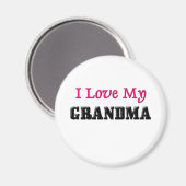 Aimant J'Aime Ma Grand-Mère (Recto/Verso)