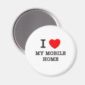 Aimant J'aime ma maison mobile (Recto/Verso)