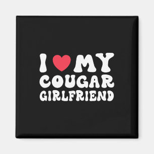 Aimant J'aime ma petite amie couguar coeur petite amie dr