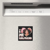 Aimant J'Aime Ma Petite Amie Personnalisée Noir (In Situ (Lave-vaisselle))