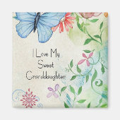 Aimant J'aime ma petite-fille adorable, joli design (Devant)