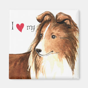 Aimant J'aime ma Sheltie