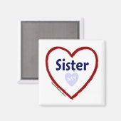 Aimant J'aime ma soeur (Recto/Verso)