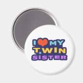 Aimant J'Aime Ma Soeur Twin (Recto/Verso)