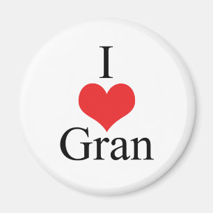 Aimant J'aime mamie (de coeur)