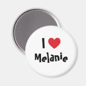 Aimant J'aime Melanie (Recto/Verso)