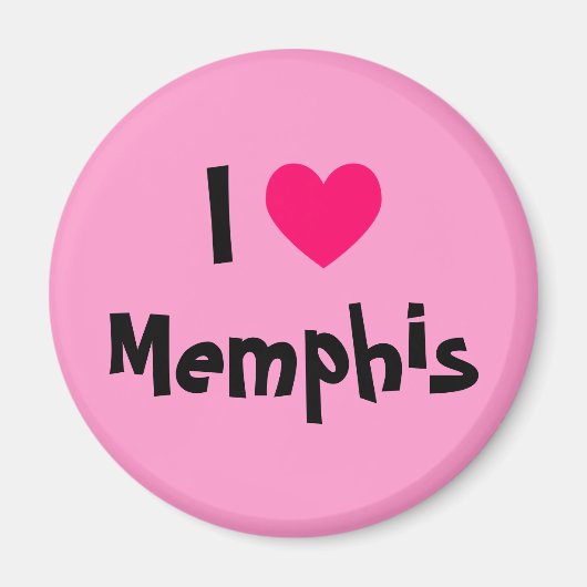 Aimant J'aime Memphis (Devant)