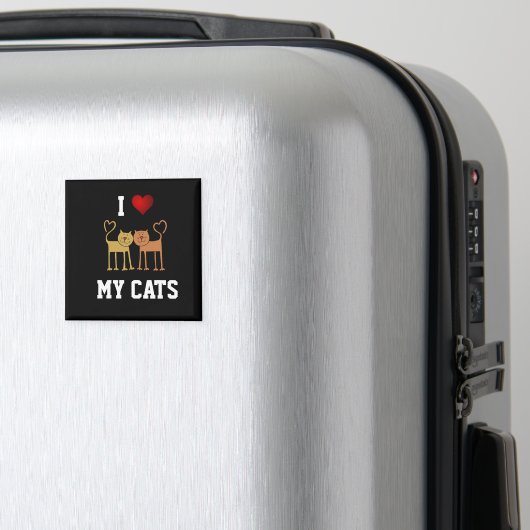 Aimant J'aime mes chats (In Situ (Bagages))