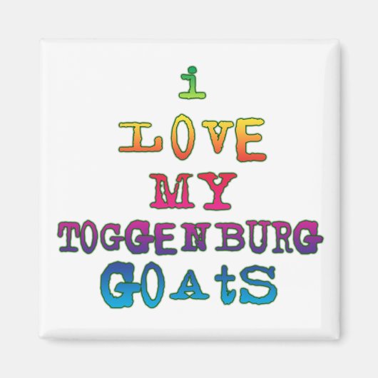 Aimant J'aime mes chèvres togenburg (Devant)