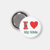 Aimant J'aime mes enfants (Recto/Verso)