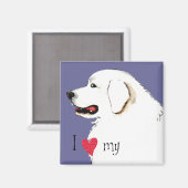 Aimant J'aime mes grandes Pyrénées (Recto/Verso)