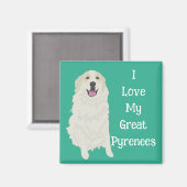 Aimant J'aime mes grandes Pyrénées (Recto/Verso)