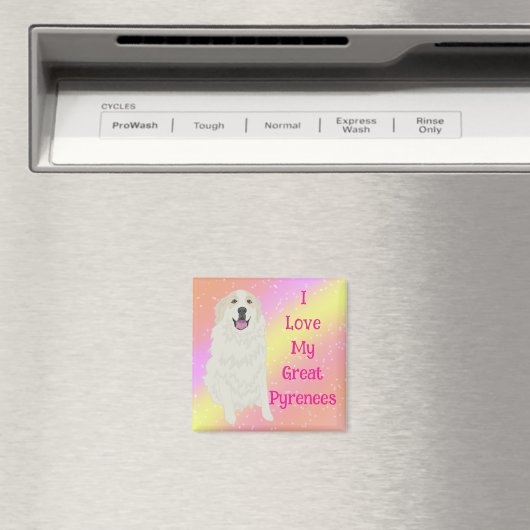 Aimant J'aime mes grandes Pyrénées (In Situ (Lave-vaisselle))