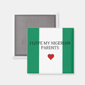 Aimant J'Aime Mes Parents Nigérians (Recto/Verso)