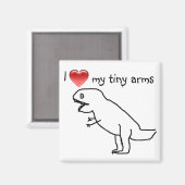 Aimant J'aime mes petits bras/T-REX (Recto/Verso)