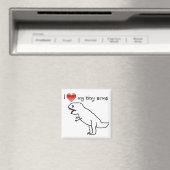 Aimant J'aime mes petits bras/T-REX (In Situ (Lave-vaisselle))