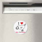 Aimant J'aime mes poulets (In Situ (Lave-vaisselle))