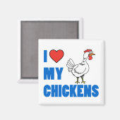 Aimant J'Aime Mes Poulets (Recto/Verso)