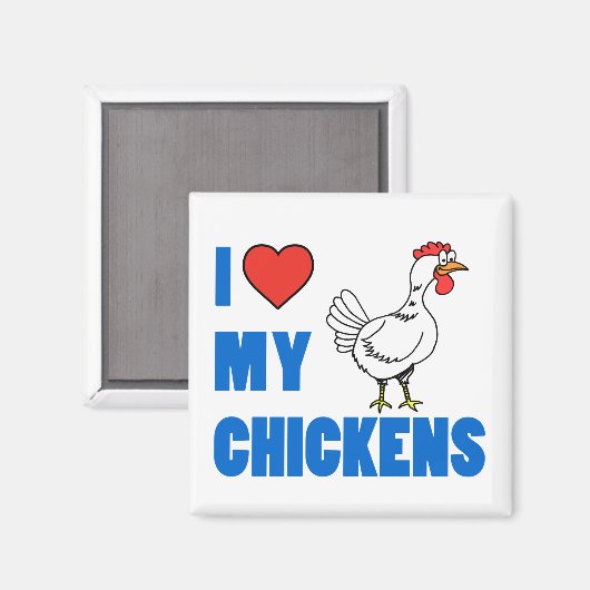 Aimant J'Aime Mes Poulets (Recto/Verso)