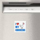 Aimant J'Aime Mes Poulets (In Situ (Lave-vaisselle))