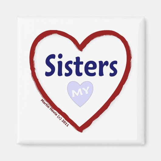 Aimant J'aime mes soeurs (Devant)