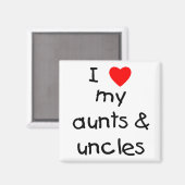 Aimant J'Aime Mes Tantes Et Oncles (Recto/Verso)