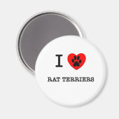 AIMANT J'AIME MES TERRIERS RAT (Recto/Verso)