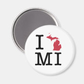 Aimant J'aime Michigan (Recto/Verso)