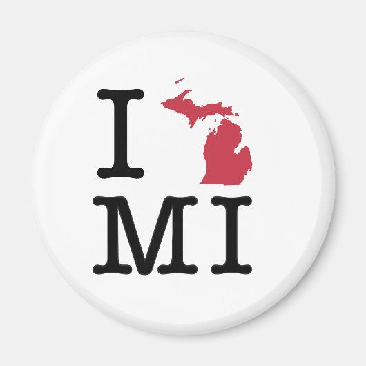 Aimant J'aime Michigan (Devant)