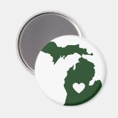 Aimant J'aime Michigan (Recto/Verso)