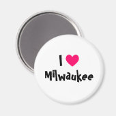 Aimant J'aime Milwaukee (Recto/Verso)
