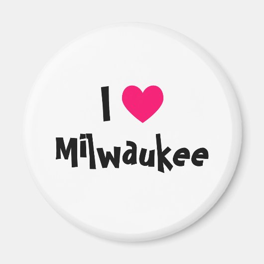 Aimant J'aime Milwaukee (Devant)