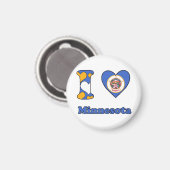 Aimant J'aime Minnesota (Recto/Verso)