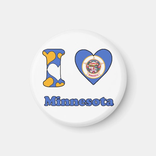 Aimant J'aime Minnesota (Devant)