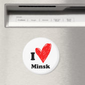 Aimant J'aime Minsk (In Situ (Lave-vaisselle))