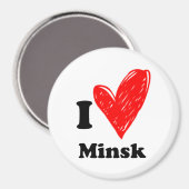 Aimant J'aime Minsk (Recto/Verso)