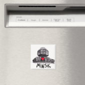 Aimant J'aime Minsk (In Situ (Lave-vaisselle))