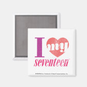 Aimant J'Aime Mon 17 Rose (Recto/Verso)