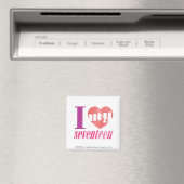 Aimant J'Aime Mon 17 Rose (In Situ (Lave-vaisselle))