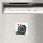 Aimant J'aime mon Affenpinscher (In Situ (Lave-vaisselle))