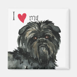Aimant J'aime mon Affenpinscher