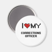 Aimant J'aime mon agent correctionnel (Recto/Verso)