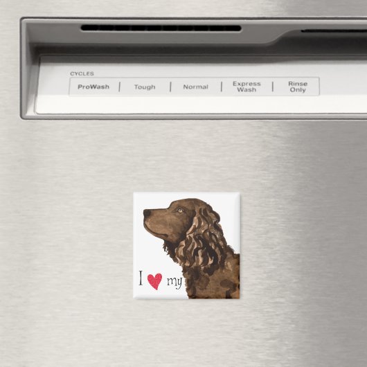 Aimant J'aime mon American Water Spaniel (In Situ (Lave-vaisselle))